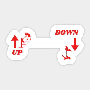 Up and down Sticker